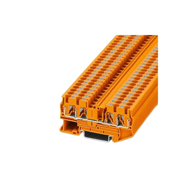 Phoenix Contact 1110405 — Terminal Block Connector 4 Position Feed Through Orange 10-24 AWG