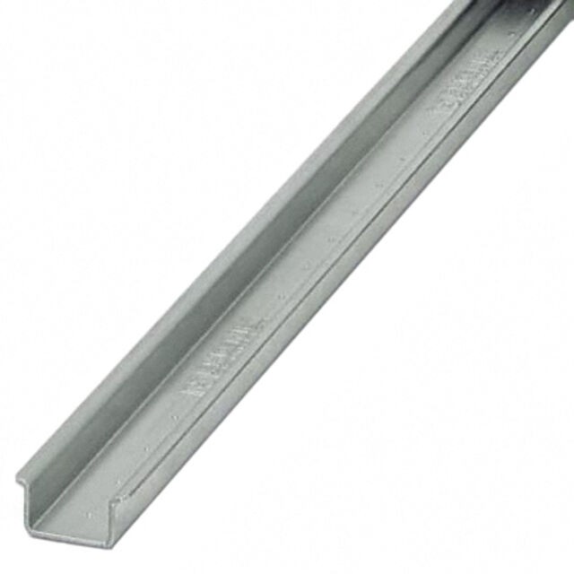 Phoenix Contact 1201714 — Din Rail Top Hat 1.378" W x 0.591" H (35.00mm x 15.00mm) Unslotted Steel 78.740" (2000.00mm)