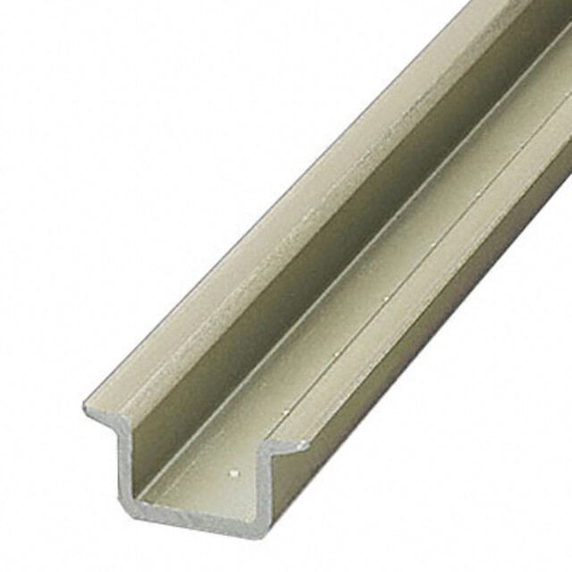 Phoenix Contact 1201798 — Din Rail Top Hat 1.378" W x 0.591" H (35.00mm x 15.00mm) Unslotted Steel 78.740" (2000.00mm)