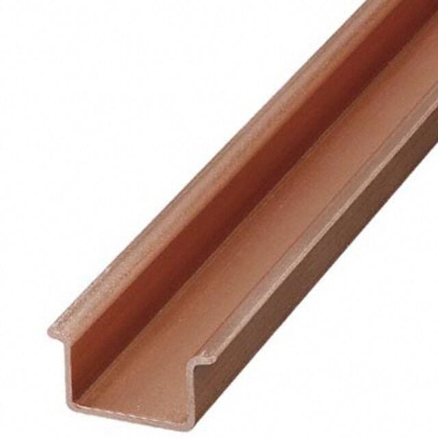Phoenix Contact 1201895 — Din Rail Top Hat 1.378" W x 0.591" H (35.00mm x 15.00mm) Unslotted Copper 78.740" (2000.00mm)