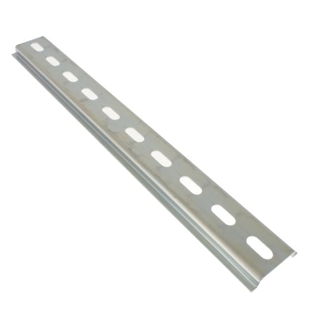 Phoenix Contact 1207639 — Din Rail Top Hat 1.378" W x 0.295" H (35.00mm x 7.50mm) Slotted Steel 9.843" (250.00mm)
