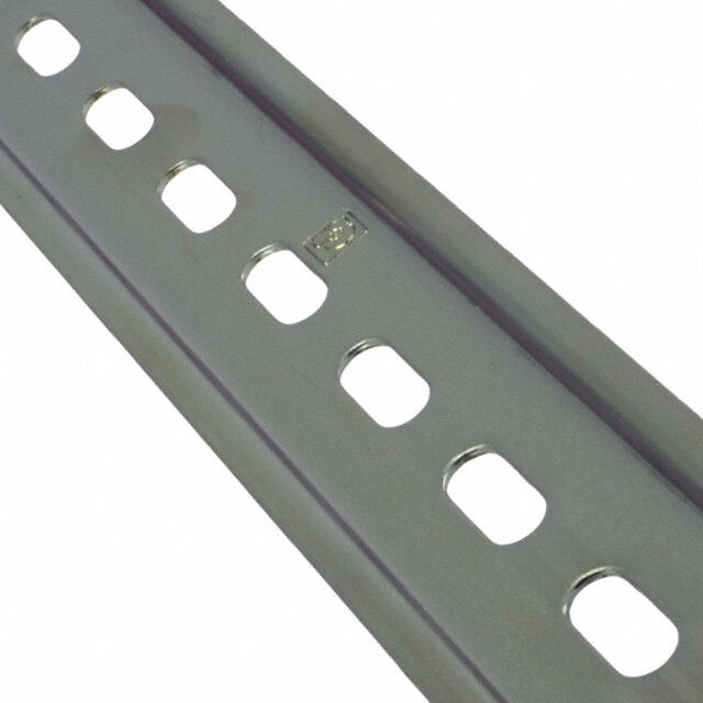 Phoenix Contact 1207653 — Din Rail Top Hat 1.378" W x 0.295" H (35.00mm x 7.50mm) Slotted Steel 37.598" (955.00mm)