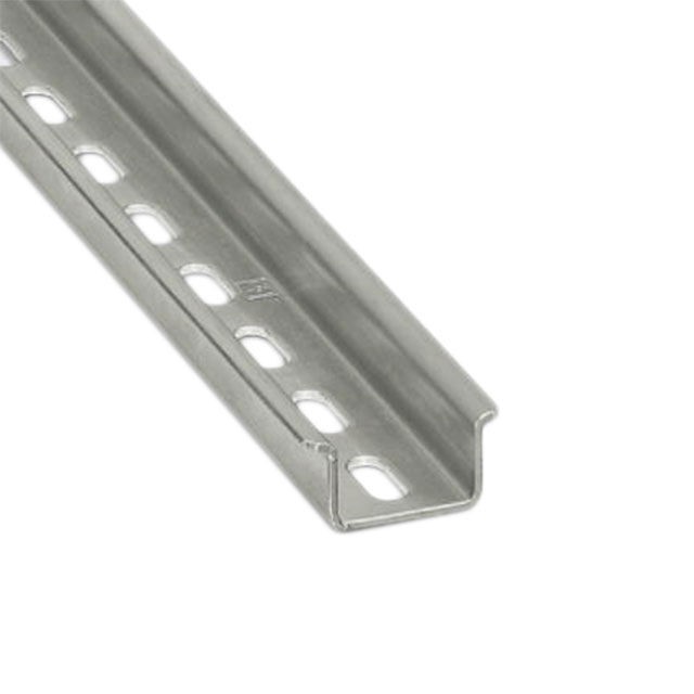 Phoenix Contact 1207679 — Din Rail Top Hat 1.378" W x 0.591" H (35.00mm x 15.00mm) Slotted Steel 29.724" (755.00mm)