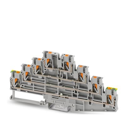 Phoenix Contact 1336407 — Terminal Block Connector 8 Position Feed Through Gray 12-26 AWG