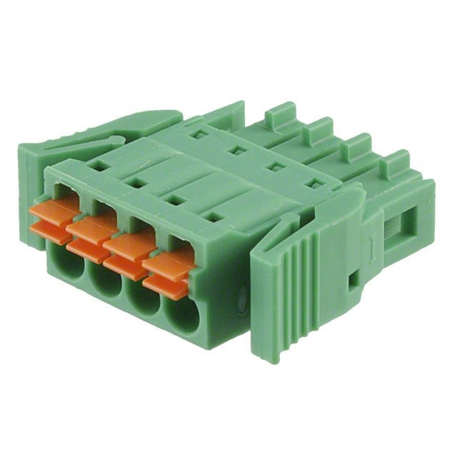 Phoenix Contact 1952047 — 4 Position Terminal Block Plug, Female Sockets 0.138" (3.50mm) 180° Free Hanging (In-Line)
