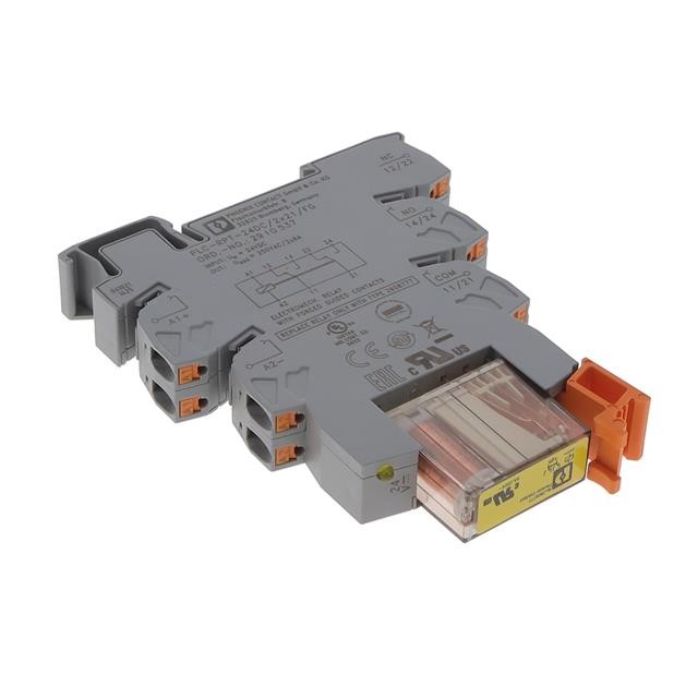 Phoenix Contact 2910537 — General Purpose Relay DPDT (2 Form C) 24VDC Coil DIN Rail