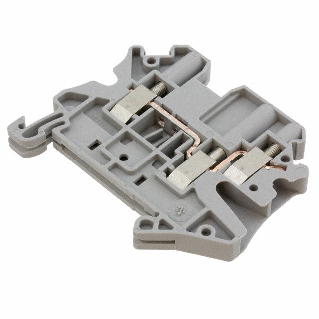 Phoenix Contact 3044364 — Terminal Block Connector 3 Position Feed Through Gray 10-26 AWG