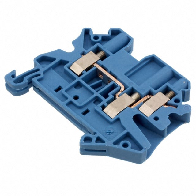 Phoenix Contact 3044500 — Terminal Block Connector 3 Position Feed Through Blue 10-26 AWG