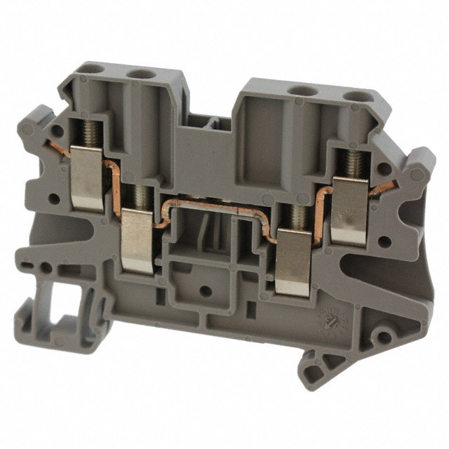 Phoenix Contact 3044571 — Terminal Block Connector 4 Position Feed Through Gray 10-26 AWG