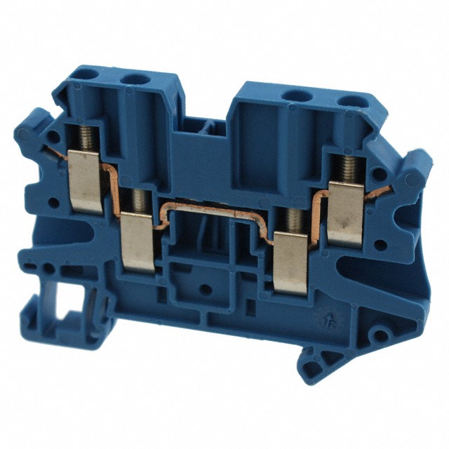 Phoenix Contact 3044584 — Terminal Block Connector 4 Position Feed Through Blue 10-26 AWG