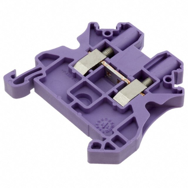 Phoenix Contact 3044607 — Terminal Block Connector 2 Position Feed Through Violet 10-26 AWG