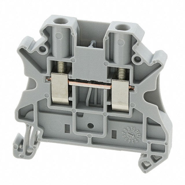 Phoenix Contact 3044623 — Terminal Block Connector 2 Position Feed Through Gray 10-26 AWG