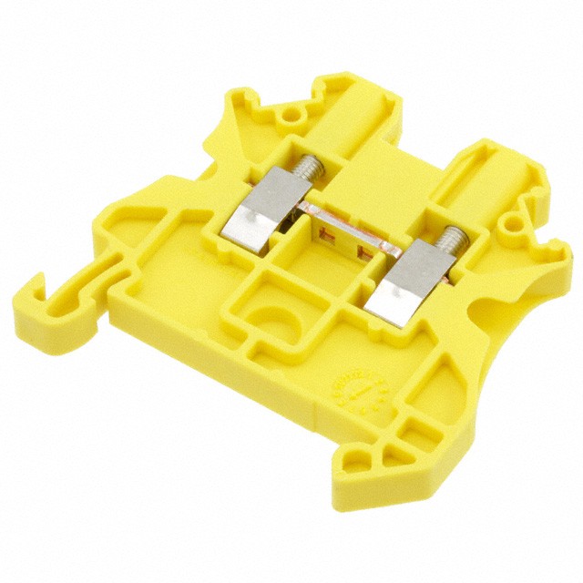 Phoenix Contact 3045059 — Terminal Block Connector 2 Position Feed Through Yellow 12-26 AWG