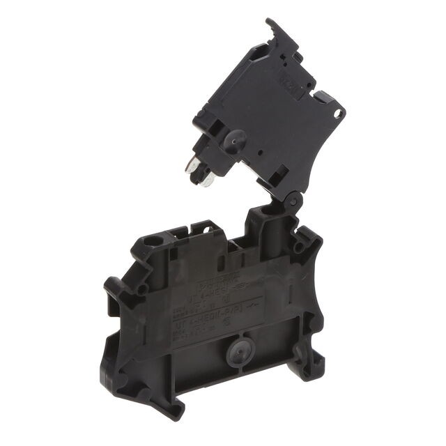 Phoenix Contact 3046090 — Terminal Block Connector 2 Position Disconnect Black 10-26 AWG