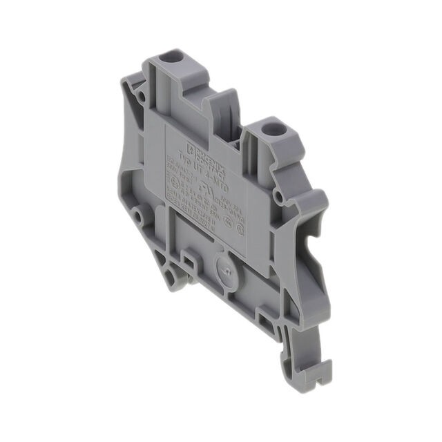 Phoenix Contact 3046184 — Terminal Block Connector 2 Position Feed Through Gray 10-26 AWG