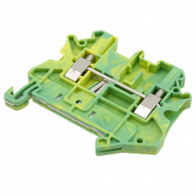 Phoenix Contact 3046223 — Terminal Block Connector 2 Position Ground, Earth Green, Yellow 10-26 AWG