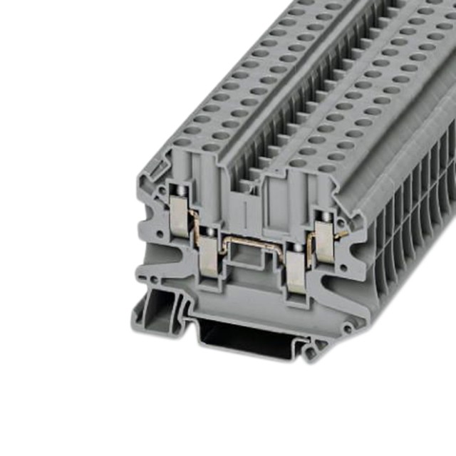 Phoenix Contact 3048823 — Terminal Block Connector 4 Position Feed Through Gray