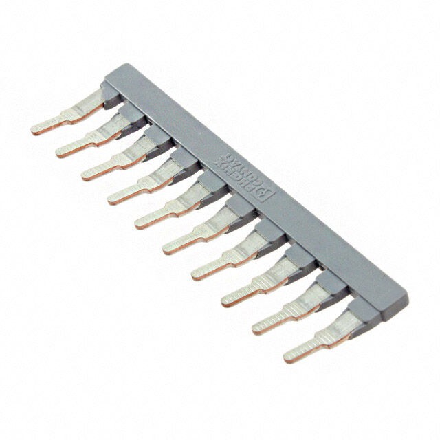 Phoenix Contact 3118135 — 10 Position Terminal Block, Cross Connection Jumper Flat Pins - Angled