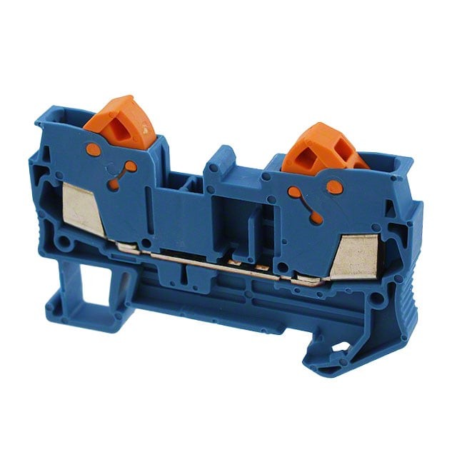 Phoenix Contact 3206429 — Terminal Block Connector 2 Position Feed Through Blue 14-20 AWG