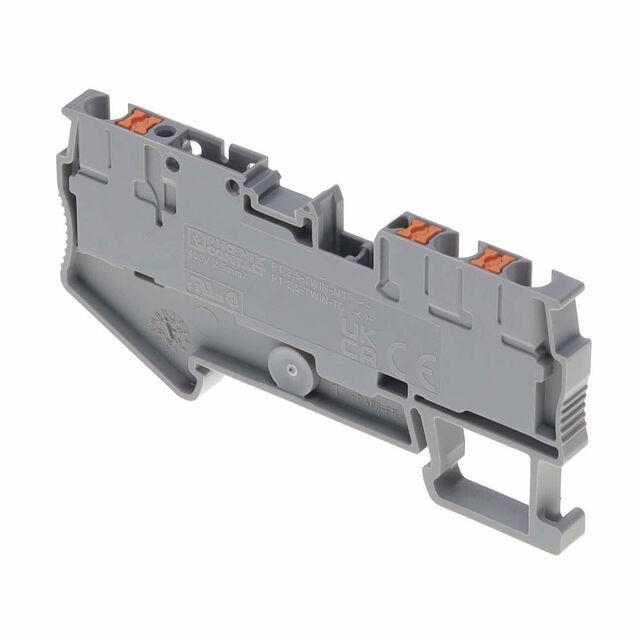 Phoenix Contact 3210198 — Terminal Block Connector 3 Position Disconnect Gray 12-26 AWG