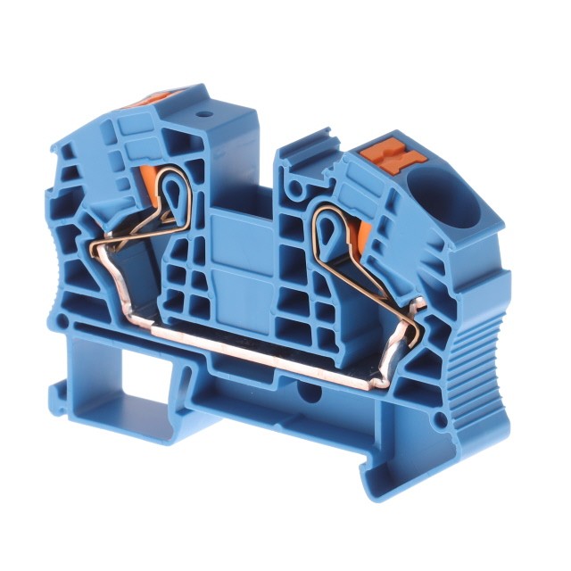 Phoenix Contact 3212142 — Terminal Block Connector 2 Position Feed Through Blue 4-20 AWG