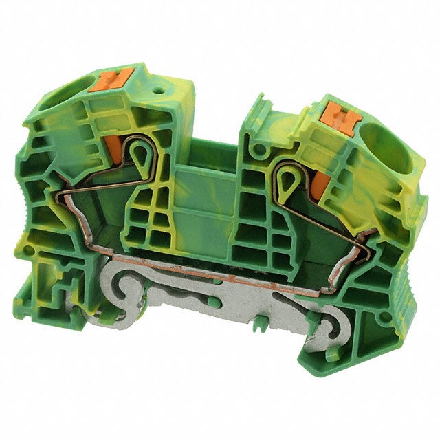 Phoenix Contact 3212147 — Terminal Block Connector 2 Position Ground, Earth Green, Yellow 4-20 AWG
