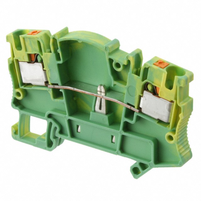 Phoenix Contact 3212154 — Terminal Block Connector 2 Position Ground, Earth Green, Yellow 10-24 AWG