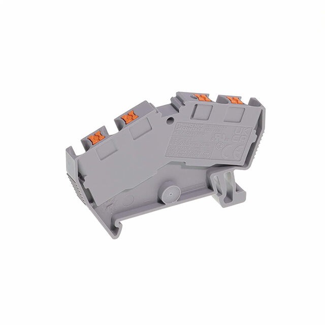 Phoenix Contact 3213607 — Terminal Block Connector 4 Position Feed Through Gray 10-24 AWG
