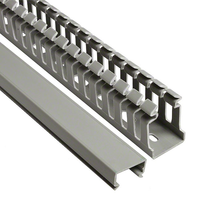 Phoenix Contact 3240188 — Wire Duct Gray Slotted (Raceway), 2 Piece Rivet 6.56' (2.00m)