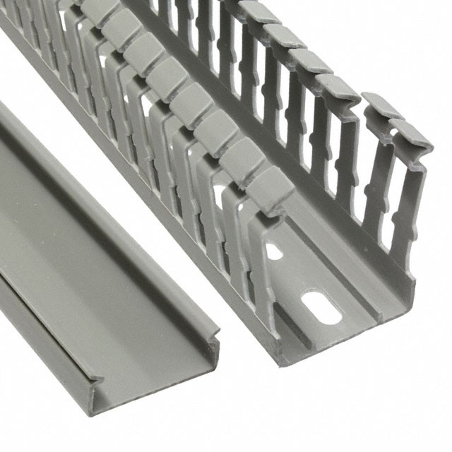 Phoenix Contact 3240192 — Wire Duct Gray Slotted (Raceway), 2 Piece Rivet 6.56' (2.00m)