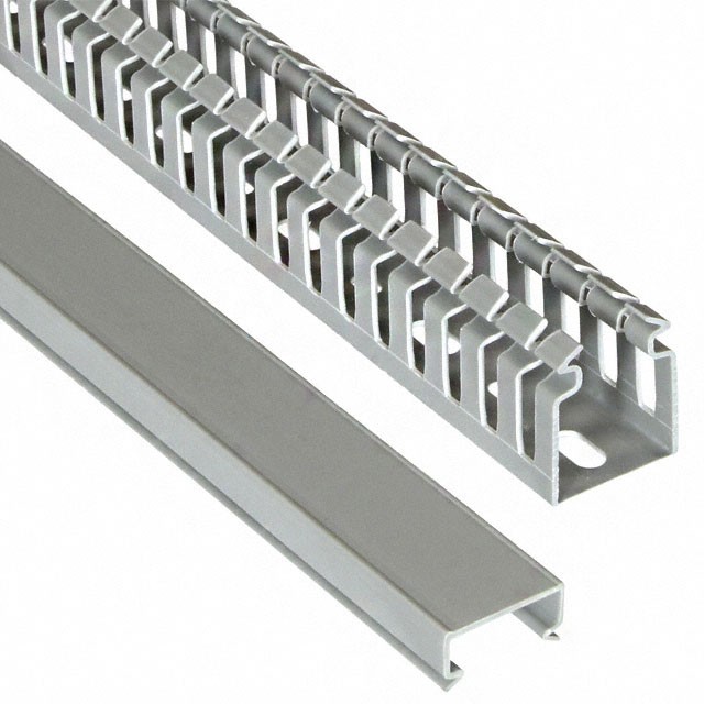 Phoenix Contact 3240278 — Wire Duct Gray Slotted (Raceway), 2 Piece Rivet 6.56' (2.00m)