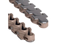 Rexnord A1700 1700 Series Multi-Flex conveyor return idler with 2.165 in (55 mm) chain width, 50 mm pitch, solid-top surface, tan low friction materia