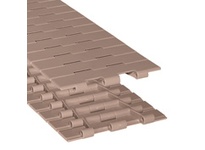 Rexnord LF821K12 821 series TableTop chain with 12 in (304.8 mm) width, 1.5 in (38.1 mm) pitch, solid top surface, tan low friction material, straight