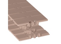 Rexnord LF831K4.5 831 TableTop chain, 4.5 in (114.3 mm) width, 1.5 in (38.1 mm) pitch, solid top surface, tan low friction material, straight running