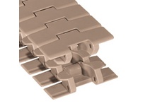 Rexnord LF882TAB12 882TAB TableTop chain, 12 in (304.8 mm) wide, 1.5 in (38.1 mm) pitch, solid top surface, tan low friction material, side-flexing de