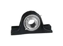 Rexnord Rex ZP9203 9000 series adapter mount pillow block spherical roller bearing with a 2-3/16 in (55.56 mm) bore. The cast iron 4-bolt pillow block housing 10424991