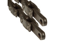 Rexnord B3910*300 roller chain with 3" pitch, 1.468" overall width, and 0.56" pin diameter. Constructed from carbon steel with double flex design for