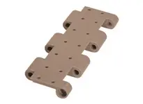 Rexnord 114-1034-2 LF4705-6 MatTop modular plastic belt replacement link, 6 pitches long, constructed from low-friction acetal. FDA-approved for food