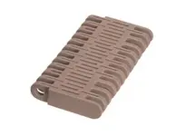 Rexnord 114-719-4 blind link for WHT5996 series MatTop conveyor chain, 6 inches wide, white acetal construction. Designed for modular plastic conveyor