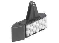 Rexnord 580-603292 roller side guide, 40x8 size, designed for cable-chain conveyor systems. This component provides lateral guidance and reduces frict