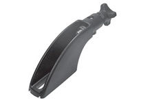 Rexnord 637-648372 guide rail bracket, 12mm size, for cable-chain conveyor systems. This bracket is used to mount and support guide rails in material