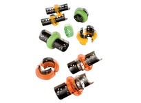 Rexnord Omega 7300100 ES20 spacer elastomeric coupling element with 2,300 lb-in continuous torque and 7.25 in major diameter. Urethane (orange) high m
