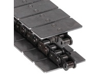 Rexnord 814036219 1864 K4.5 conveyor trough idler chain assembly with 4.5 in (114.3 mm) chain width and 1.5 in pitch. Steel base chain with solid-top