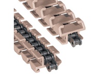 Rexnord 81406212 LF1843T SideGrip conveyor trough idler with TAB curve retention. Features a 1.5 in (38.1 mm) chain width, 1.0 in pitch, and side-flex