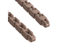 Rexnord 81425361 N250 engineering chain with 2.5 in pitch, POM solid-top surface, side-flexing design, 1.94 in (49.28 mm) chain width, and stainless s