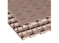 Rexnord HT4705-12F.5E10 4705 series MatTop conveyor chain assembly, 12" wide, high-temperature acetal, 0.6" pitch, 0.5" flight, 10 pitches long. Desig