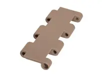 Rexnord WLT4705-6 4705 series MatTop conveyor chain assembly, 6" wide, white low-temperature acetal material, 0.6" pitch. Designed for low-temperature