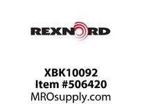 Rexnord XBK10092 ND flange block with ND bearing, a mounted bearing unit for industrial power transmission. Compact flange block housing supports the