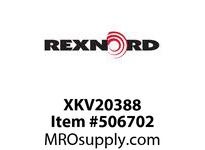 Rexnord XKV20388 pillow block bearing with non-drive bearing, cast iron housing, designed for power transmission applications requiring a mounted bear