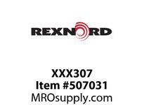 Rexnord XXX307 normal duty pillow block bearing unit with cast iron housing. Standard clearance seal and set screw locking for secure shaft mounting i